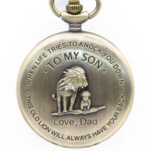 Load image into Gallery viewer, The Lion King Cover Pendant Quartz Pocket Watch